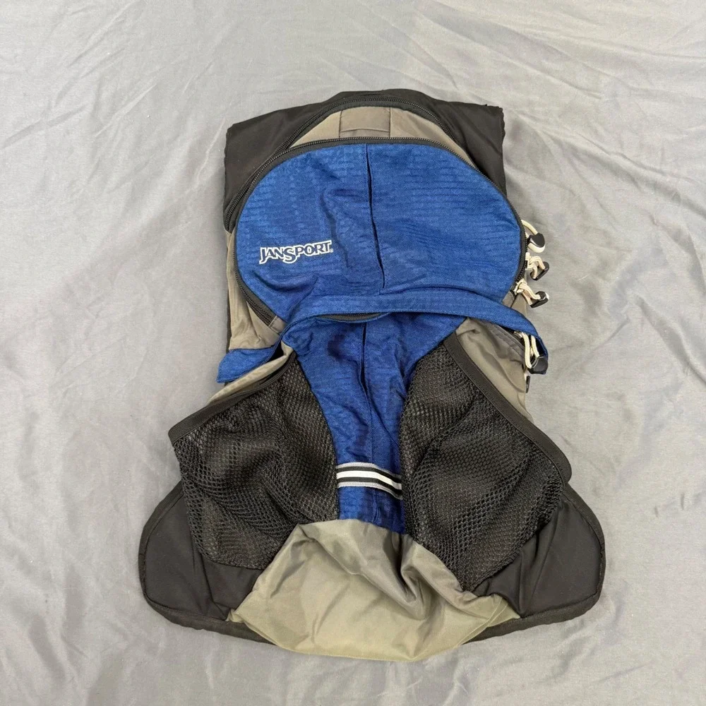 JanSport Nalgene Hydration Backpack Blue Grey Hiking Trail Running Pack